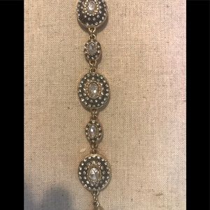 Stunning black stones on gold bracelet